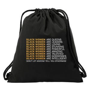 Proud Black Women Are Amazing Drawstring Bag