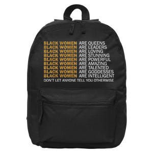 Proud Black Women Are Amazing 16 in Basic Backpack