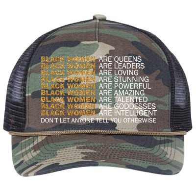 Proud Black Women Are Amazing Retro Rope Trucker Hat Cap