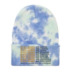 Proud Black Women Are Amazing Tie Dye 12in Knit Beanie