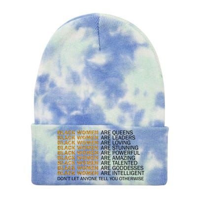 Proud Black Women Are Amazing Tie Dye 12in Knit Beanie