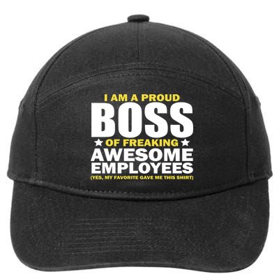 Proud Boss Of Freaking Awesome Employees 7-Panel Snapback Hat