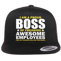 Proud Boss Of Freaking Awesome Employees Flatbill Hat