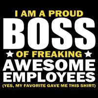 Proud Boss Of Freaking Awesome Employees Flatbill Hat