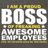 Proud Boss Of Freaking Awesome Employees Cotton Canvas Backpack