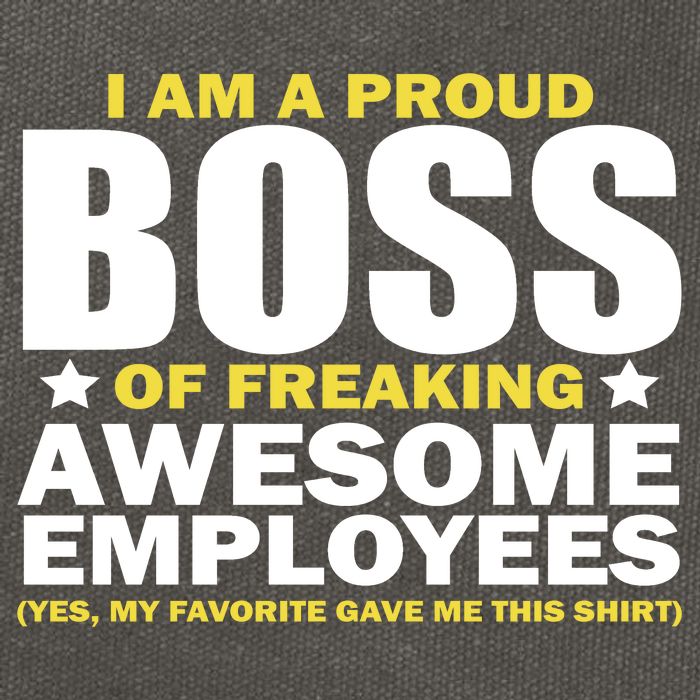 Proud Boss Of Freaking Awesome Employees Cotton Canvas Backpack