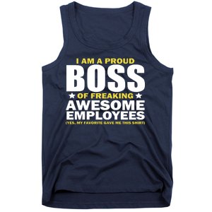 Proud Boss Of Freaking Awesome Employees Tank Top