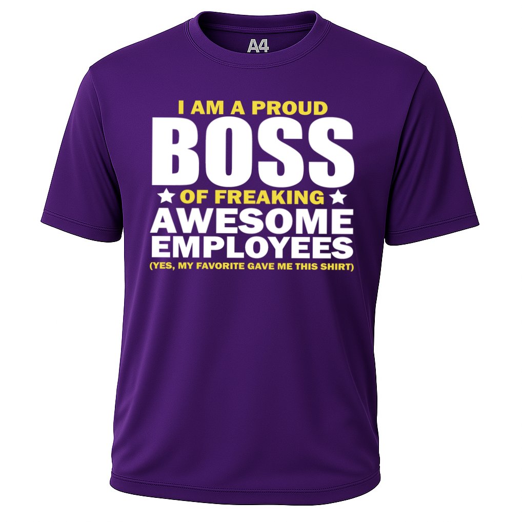 Proud Boss Of Freaking Awesome Employees Cooling Performance Crew T-Shirt