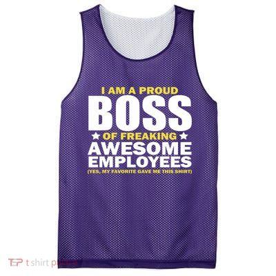 Proud Boss Of Freaking Awesome Employees Mesh Reversible Basketball Jersey Tank