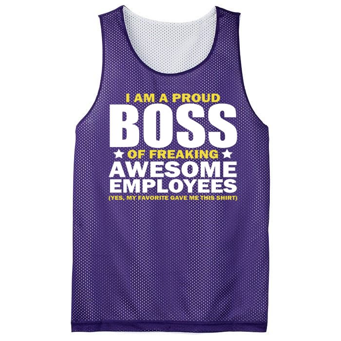 Proud Boss Of Freaking Awesome Employees Mesh Reversible Basketball Jersey Tank