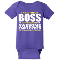 Proud Boss Of Freaking Awesome Employees Baby Bodysuit