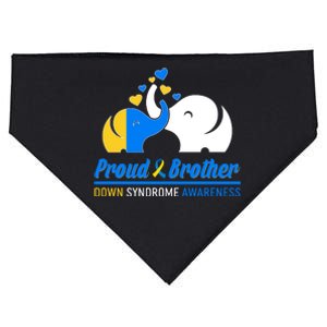 Proud Brother Down Syndrome Awareness Elephants USA-Made Doggie Bandana