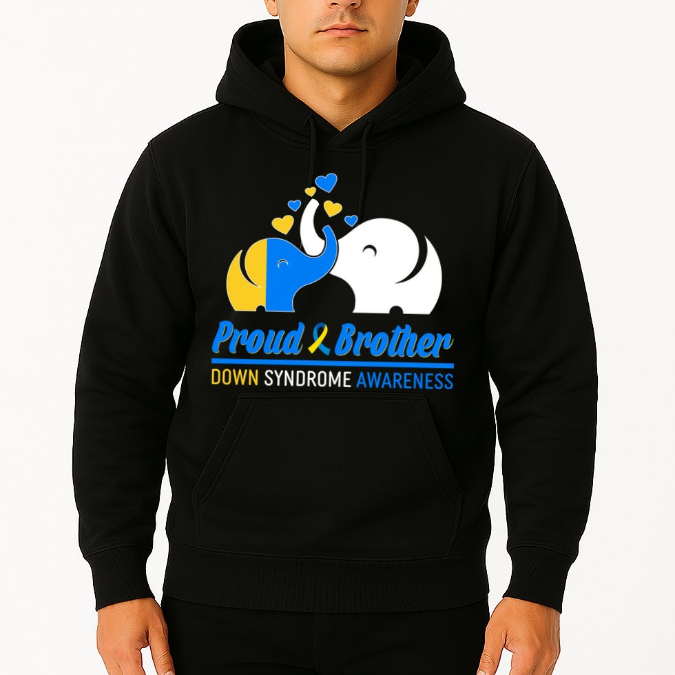 Proud Brother Down Syndrome Awareness Elephants Hoodie