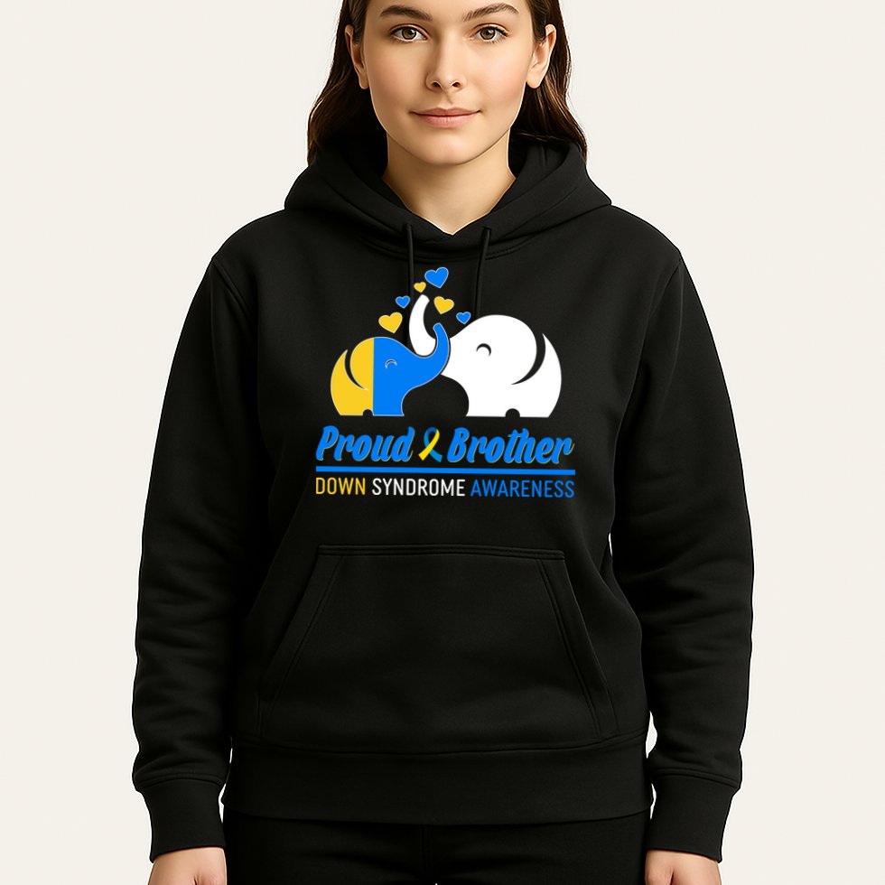 Proud Brother Down Syndrome Awareness Elephants Hoodie