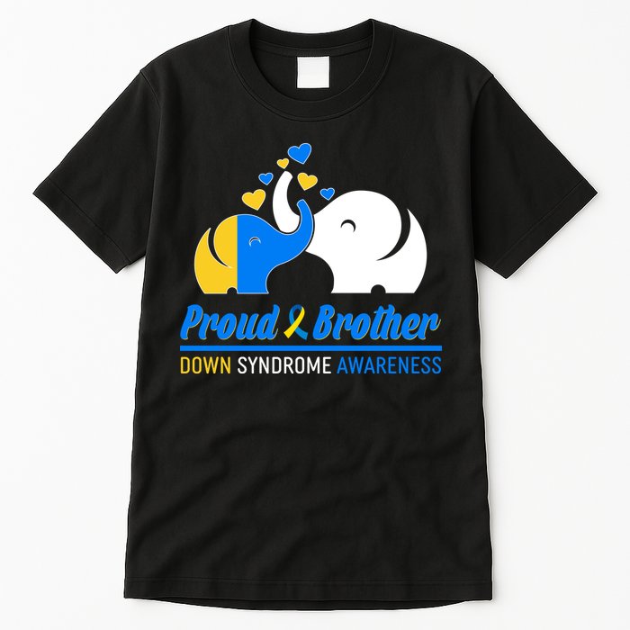 Proud Brother Down Syndrome Awareness Elephants Tall T-Shirt