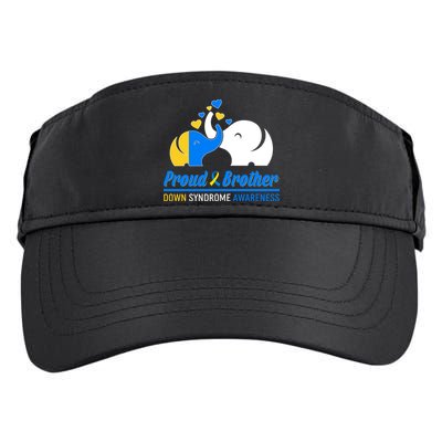 Proud Brother Down Syndrome Awareness Elephants Adult Drive Performance Visor