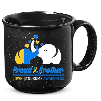Proud Brother Down Syndrome Awareness Elephants 15oz Campfire Ceramic Mug