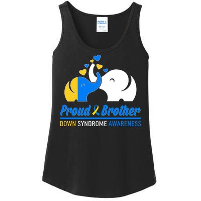 Proud Brother Down Syndrome Awareness Elephants Ladies Essential Tank