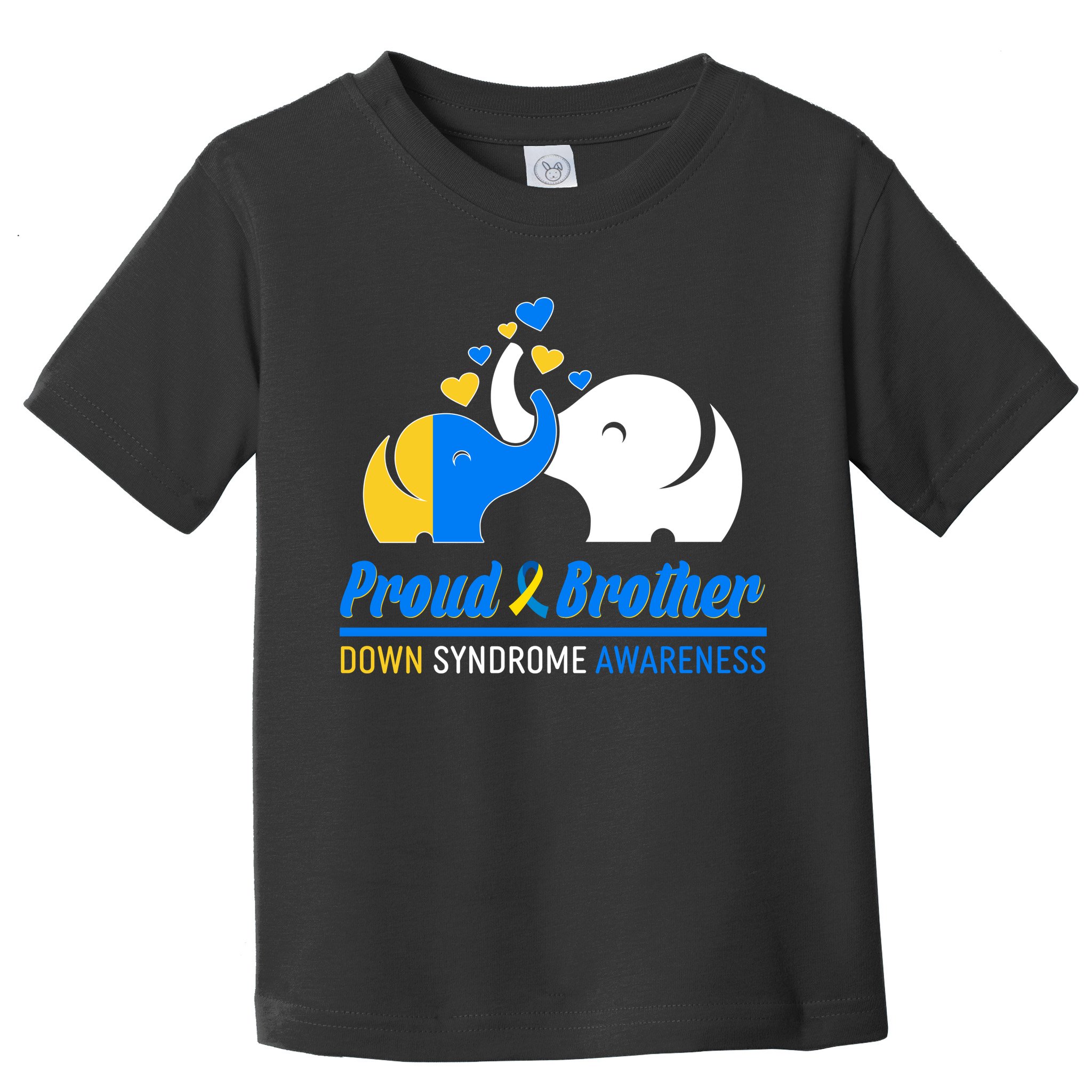 Proud Brother Down Syndrome Awareness Elephants Toddler T-Shirt
