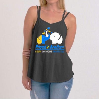 Proud Brother Down Syndrome Awareness Elephants Women's Strappy Tank