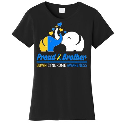 Proud Brother Down Syndrome Awareness Elephants Women's T-Shirt