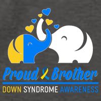 Proud Brother Down Syndrome Awareness Elephants Vector Backpack