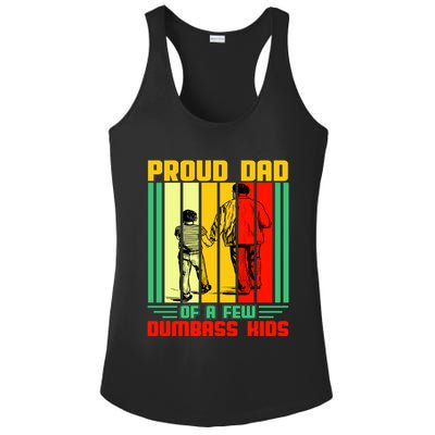 Proud Dad of a few Dumbass Kids Ladies PosiCharge Competitor Racerback Tank