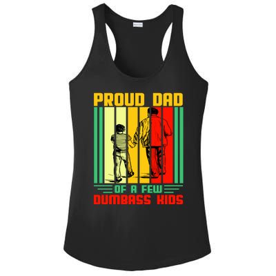 Proud Dad of a few Dumbass Kids Ladies PosiCharge Competitor Racerback Tank