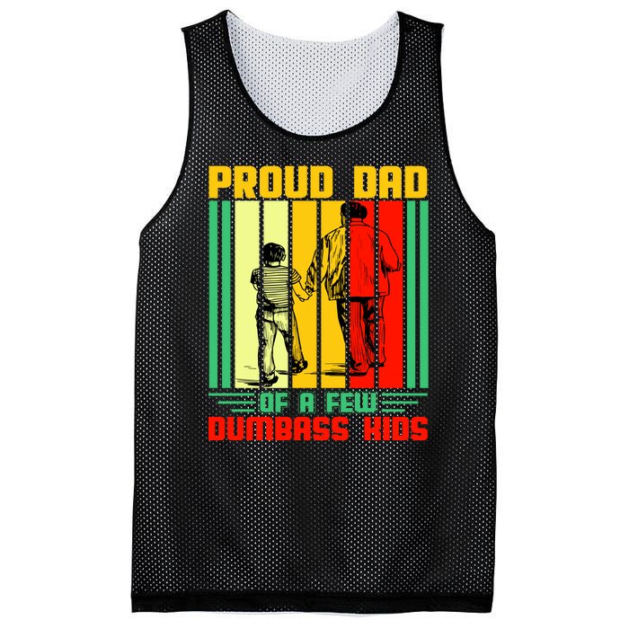 Proud Dad of a few Dumbass Kids Mesh Reversible Basketball Jersey Tank