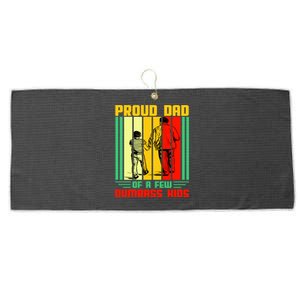 Proud Dad of a few Dumbass Kids Large Microfiber Waffle Golf Towel