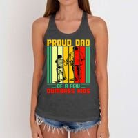 Proud Dad of a few Dumbass Kids Women's Knotted Racerback Tank