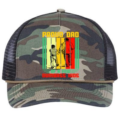 Proud Dad of a few Dumbass Kids Retro Rope Trucker Hat Cap