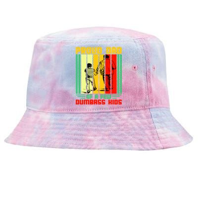 Proud Dad of a few Dumbass Kids Tie-Dyed Bucket Hat