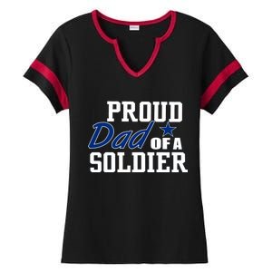 Proud Dad of A Soldier Ladies Halftime Notch Neck Tee