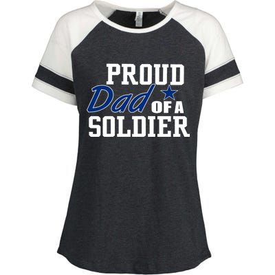 Proud Dad of A Soldier Enza Ladies Jersey Colorblock Tee