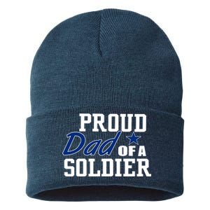 Proud Dad of A Soldier Sustainable Knit Beanie