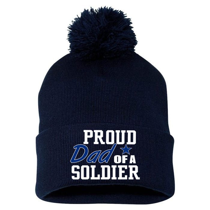 Proud Dad of A Soldier Pom Pom 12in Knit Beanie