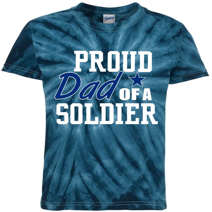 Proud Dad of A Soldier Kids Tie-Dye T-Shirt