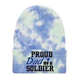 Proud Dad of A Soldier Tie Dye 12in Knit Beanie