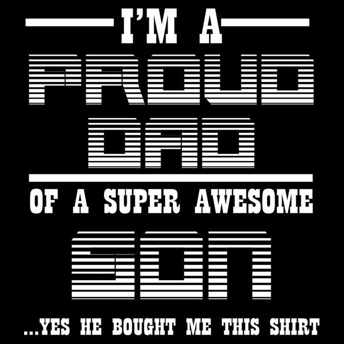 Proud Dad Of A Super Awesome Son Yes He Bought Me This Cropped Pullover Crew