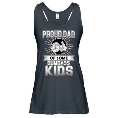Proud Dad Of Some Dumbass Kids Ladies Essential Flowy Tank