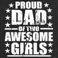 Proud Dad Of Two Awesome Girls 11oz C Handle Ceramic Mug