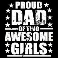 Proud Dad Of Two Awesome Girls Womens Tank Top