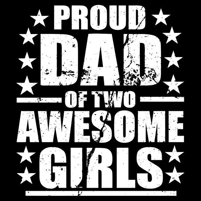 Proud Dad Of Two Awesome Girls Womens Tank Top