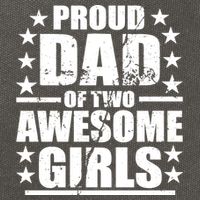 Proud Dad Of Two Awesome Girls Cotton Canvas Backpack
