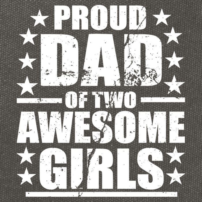 Proud Dad Of Two Awesome Girls Cotton Canvas Backpack