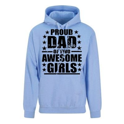 Proud Dad Of Two Awesome Girls Unisex Surf Hoodie