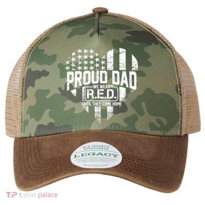 Proud Dad We Wear RED Until They Come Home Legacy Tie Dye Trucker Hat