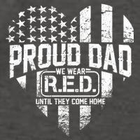 Proud Dad We Wear RED Until They Come Home Vector Backpack