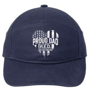 Proud Dad We Wear RED Until They Come Home 7-Panel Snapback Hat